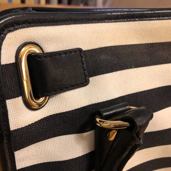 Michael Kors Hamilton Striped Satchel Top Handle And Shoulder Bag - Picture 3 of 7